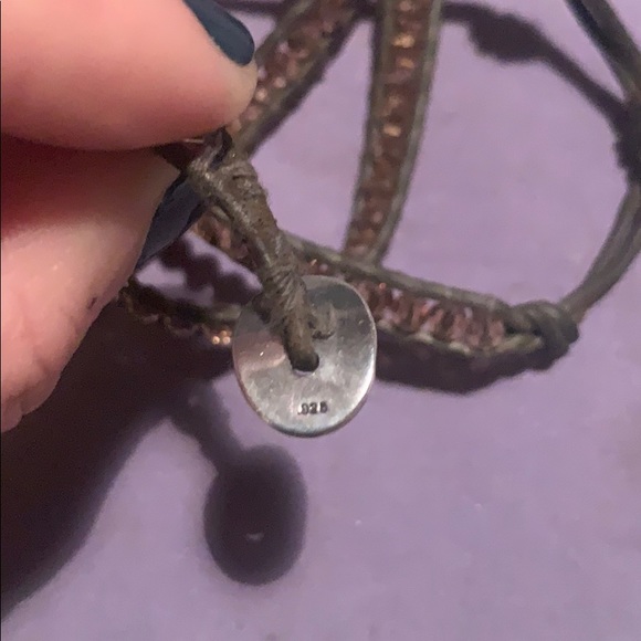 Chan Luu 5 Wrap Precious Stone Leather Bracelet - Picture 3 of 4